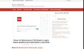 
							         How to Worksmart Michaels Login www.worksmart.michaels ...								  
							    