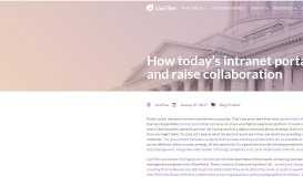 
							         How today's intranet portals protect the public and raise collaboration								  
							    