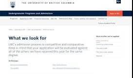
							         How UBC evaluates your application - UBC | Undergraduate ...								  
							    