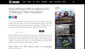 
							         How Ultimatix ERP Is Helping TCS To Manage Their Employees								  
							    