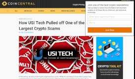 
							         How USI Tech Pulled off One of the Largest Crypto Scams								  
							    