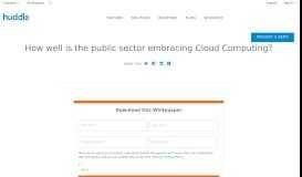 
							         How well is the public sector embracing Cloud Computing? | Huddle								  
							    