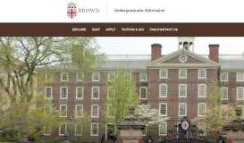 
							         How will I be notified of the admission decision ... - Brown University								  
							    