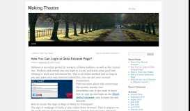 
							         How You Can Login at Delta Extranet Page? | Making Theatre								  
							    