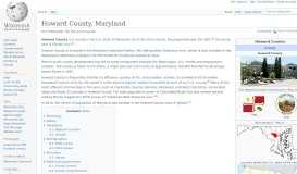 
							         Howard County, Maryland - Wikipedia								  
							    