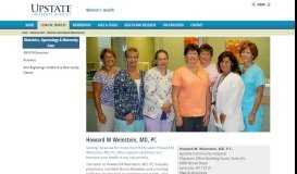 
							         Howard M Weinstein, MD, PC | Women's Health Network | SUNY ...								  
							    