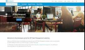 
							         HP Client Management - hp's Developer Portal								  
							    