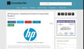 
							         HP Employee Discount Program for Coupon Dad Readers								  
							    