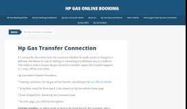 
							         Hp Gas Transfer Connection | Hp Gas Online Booking								  
							    
