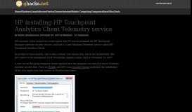 
							         HP installing HP Touchpoint Analytics Client Telemetry service - gHacks								  
							    