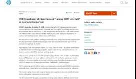 
							         HP News - NSW Department of Education and Training (DET) selects ...								  
							    