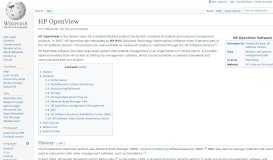
							         HP OpenView - Wikipedia								  
							    