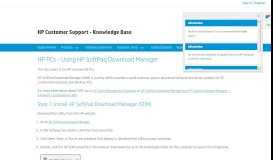 
							         HP PCs - Using HP SoftPaq Download Manager | HP® Customer ...								  
							    