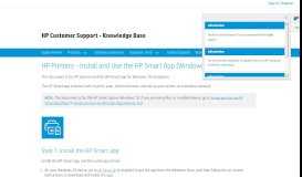 
							         HP Printers - Using the HP Smart App (Windows 10) | HP® Customer ...								  
							    