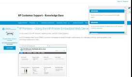 
							         HP Printers - Using the Printer Embedded Web Server (EWS) | HP ...								  
							    