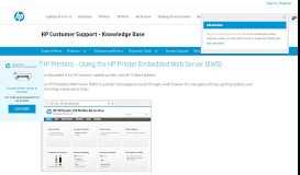 
							         HP Printers - Using the Printer Embedded Web Server (EWS ...								  
							    