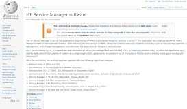 
							         HP Service Manager software - Wikipedia								  
							    