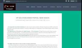 
							         HP Solution Demo Portal: New videos - BITCON IT consultants								  
							    