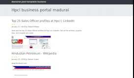 
							         Hpcl business portal madurai								  
							    