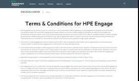 
							         HPE Engage Terms & Conditions								  
							    