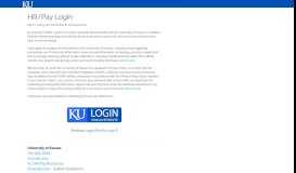 
							         HR Pay : Sign In | The University of Kansas								  
							    