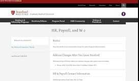 
							         HR, Payroll & W-2 | Graduate Medical Education | Stanford Medicine								  
							    