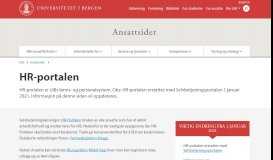 
							         HR-portalen | Ansattsider | Universitetet i Bergen								  
							    