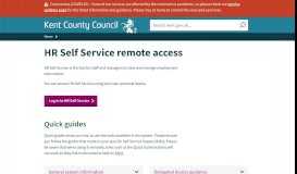 
							         HR Self Service remote access - Kent County Council								  
							    