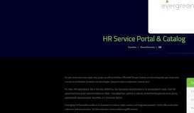 
							         HR Service Portal & Catalog - Evergreen Systems								  
							    