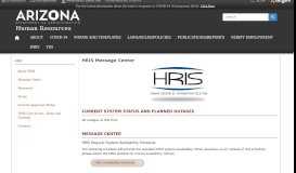 
							         HRIS Message Center - Human Resources - AZ.gov								  
							    