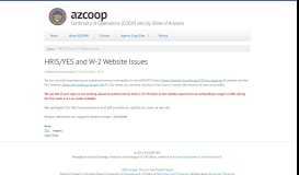 
							         HRIS/YES and W-2 Website Issues | azcoop								  
							    