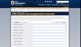 
							         HRL Events and Assignments Calendar - Housing ... - hrl@uncg.edu								  
							    