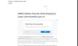 
							         HRMS Odisha - Payslip - Employee Pay Slip Online Login								  
							    