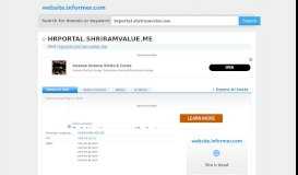 
							         hrportal.shriramvalue.me at Website Informer. Visit Hrportal ...								  
							    