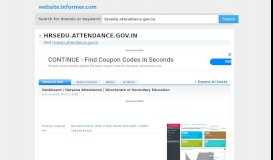 
							         hrsedu.attendance.gov.in at WI. Dashboard | Haryana ...								  
							    
