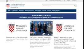 
							         Hrvatski znanstveni portal | Ministarstvo znanosti i obrazovanja								  
							    