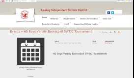 
							         HS Boys Varsity Basketball SWTJC Tournament • Events - Leakey ISD								  
							    