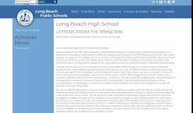 
							         HS Letters from the Principal - Long Beach Public Schools Schools								  
							    