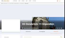 
							         HS Osnabrück: 11 Stipendien | myStipendium								  
							    