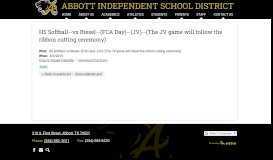 
							         HS Softball--vs Riesel--(FCA Day)--(JV)--(The JV game will follow the ...								  
							    