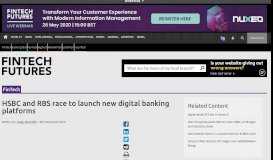 
							         HSBC and RBS race to launch new digital banking platforms ...								  
							    