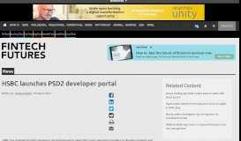 
							         HSBC launches PSD2 developer portal – FinTech Futures								  
							    