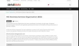 
							         HSC Business Services Organisation (BSO) | Detail Data								  
							    