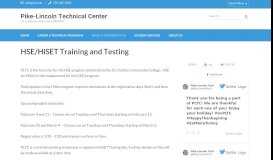 
							         HSE/HiSET Training and Testing – Pike-Lincoln Technical Center								  
							    