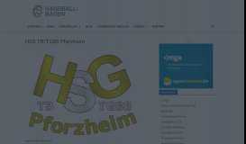 
							         HSG TB/TG88 Pforzheim | Das Handball Portal für die Region Baden								  
							    