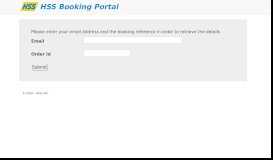 
							         HSS Booking Portal								  
							    