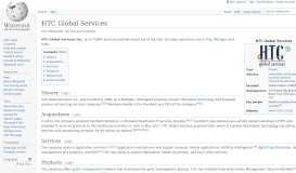 
							         HTC Global Services - Wikipedia								  
							    