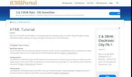 
							         HTML Tutorial - CSS Portal								  
							    