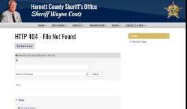 
							         HTTP 404 - File Not Found // Harnett County, North Carolina								  
							    