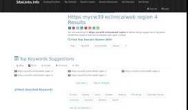 
							         Https mycw39 eclinicalweb region 4 Results For Websites Listing								  
							    